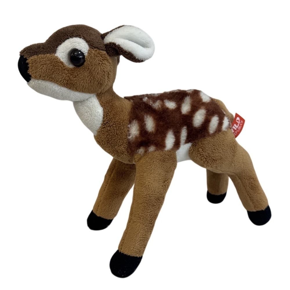 Wild Republic Fawn Deer Spotted Stuffed Animal Plush Toy Brown White 8 Inch